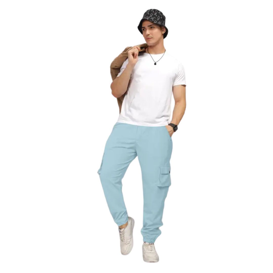 Bold Pairs Men's Stretchable Polycotton Cargo Pants