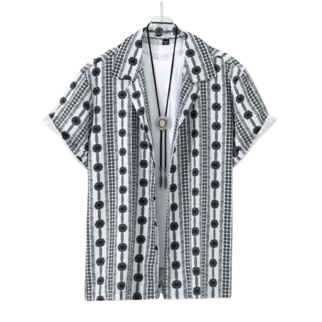 NTR Devara Inspired Tropical Printed Men's Shirt - Summer Wear, Vacation & Casual Outing