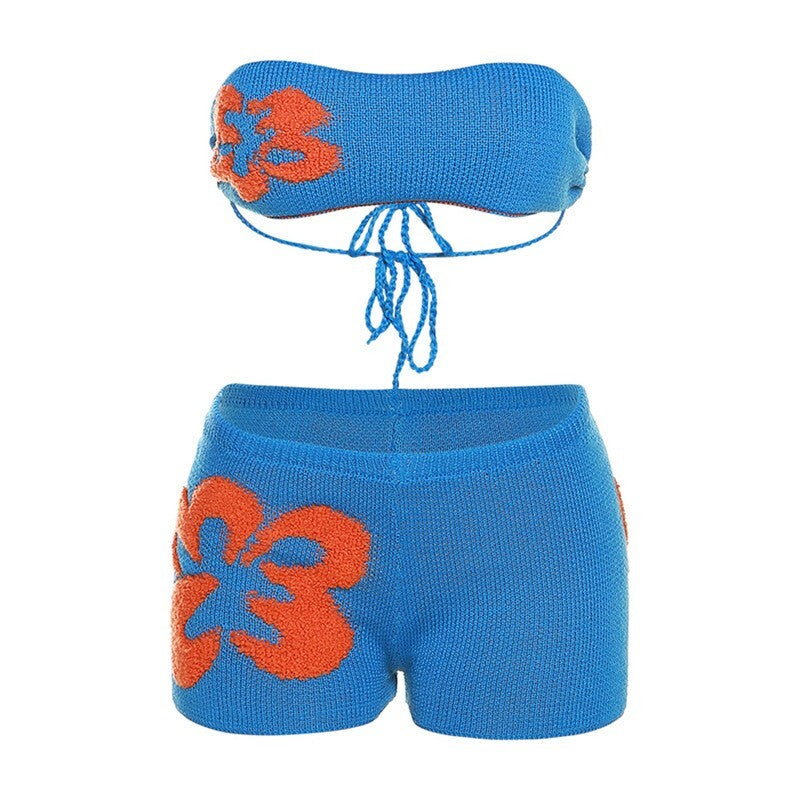 Bold Pairs Colorblock Tube Top & Shorts Set – Women’s Summer Co-ord Outfit