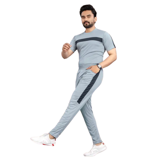 Men's Striped Co-ord Tracksuit Set – Scuba Fabric