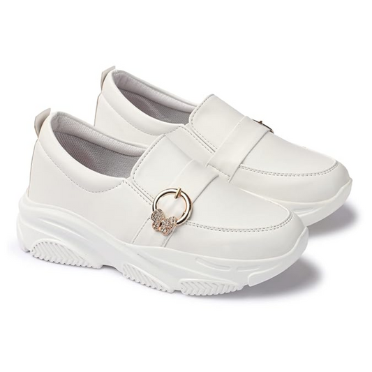 Loafers with Butterfly Buckle