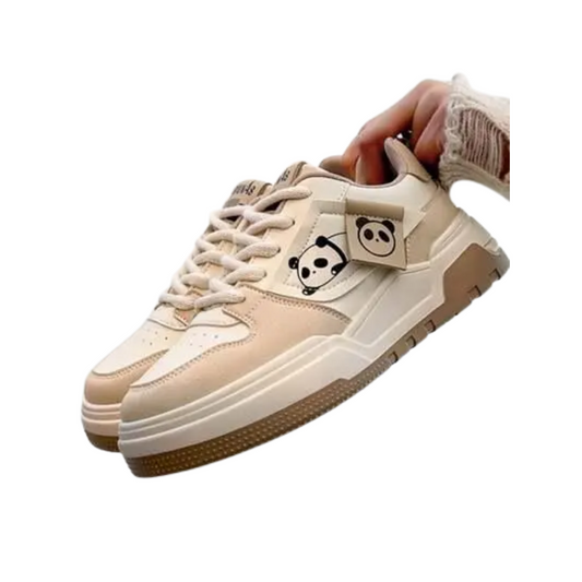 Bold Pairs Chunky Panda Sneakers for Girls