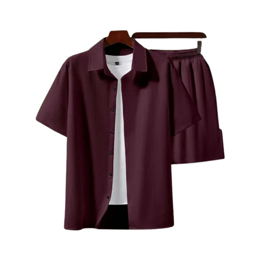 Men's Sugarcane Fabric Co-Ord Set – Shirt & Shorts