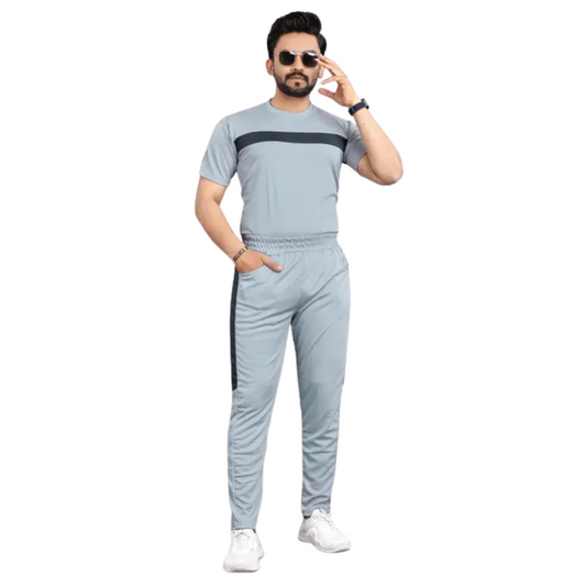 Men's Striped Co-ord Tracksuit Set – Scuba Fabric