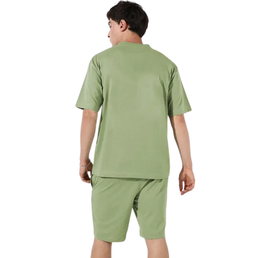 Men’s Printed Co-ord Set – Stylish Cotton Top & Shorts