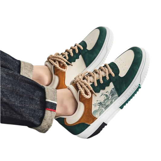 Patchwork Skateboard Sneakers