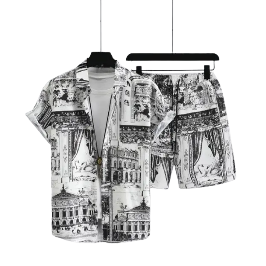 Men's Fancy Printed Co-ord Set | Lycra Night Suit
