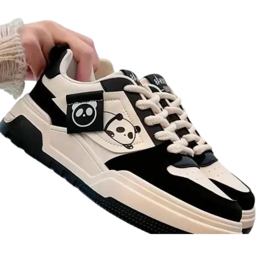Bold Pairs Chunky Panda Sneakers for Girls